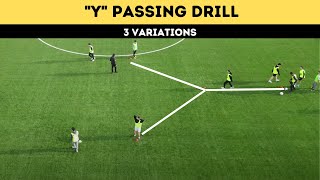 Y' Passing Drill | 3 Variations | Improve Your First Touch and Passing Skills