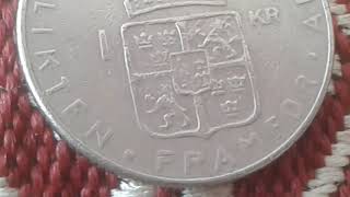 Sweden Currency, Best Price if you have this rare old Medal GUSTAF VI ADOLF SVERIGES Coin 1969 value