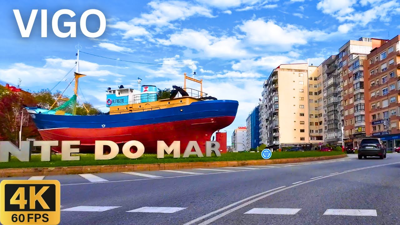 Driving in VIGO Spain 🇪🇸 | Panoramic City Tour in 4K 🚗