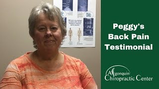 Peggy's Back Pain Testimonial - Algonquin Chiropractic Center