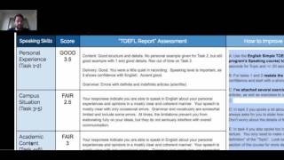 English Simple TOEFL Score Report