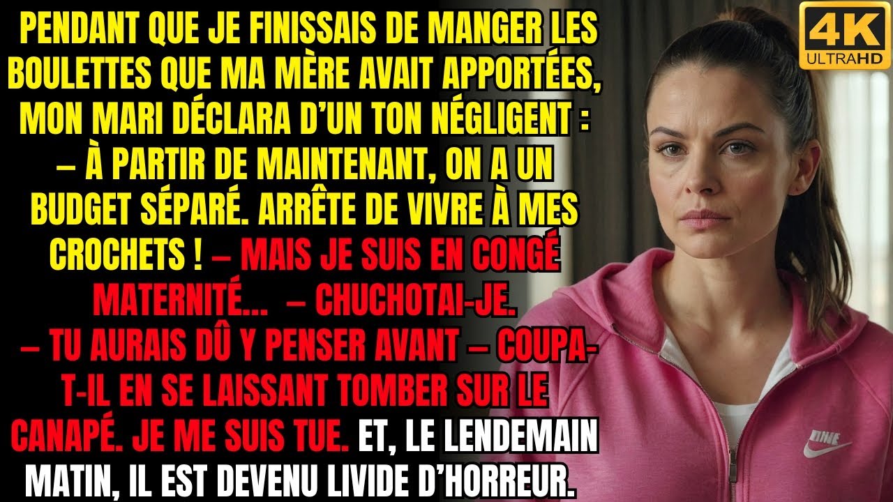 En finissant de manger les boulettes que ma mère avait apportées, mon mari annonça négligemment