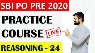 SBI PO PRE 2020 || DAY - 24 || Target 35/35 In Reasoning || By Dhruvasir