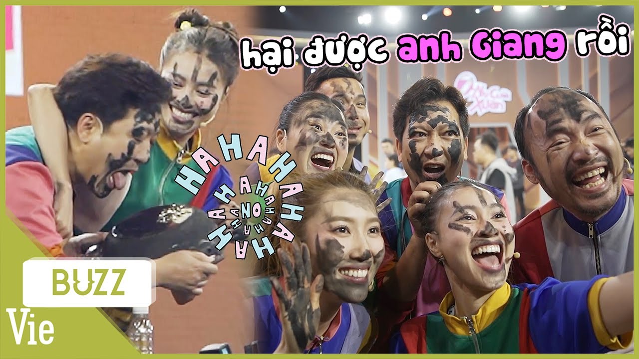 Lan Ngọc sung sướng khi được hành hạ Trường Giang bôi lọ đen mặt, bị Tiến Luật tố luôn ăn chực