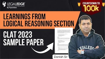 CLAT 2023 Sample Paper | Logical Reasoning Sample Paper for CLAT 2023 | CLAT 2023 Preparation