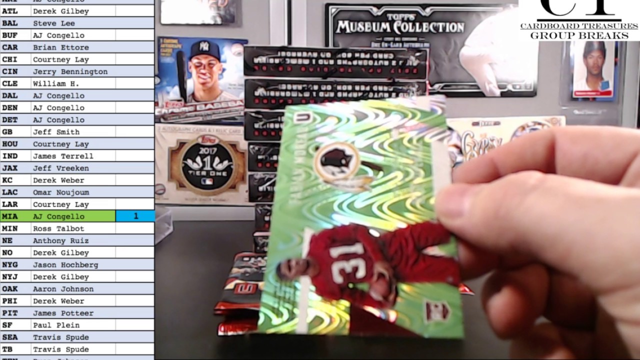 2017 Panini Unparalleled Football 8-Box 1/2 Case Break #1