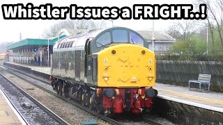 #FLINCH Cam  Whistler HORN is LOUD..! D213 plus Other LOCOS at Chesterfield 03/04/24