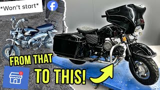 Mini Harley Davidson Bagger?! *Monkeybike rebuild*