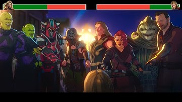 Captain Marvel vs. Thor with healthbars