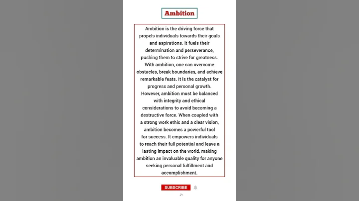 Essay On Ambition #shorts #essay #essaywriting #ambition #english #education