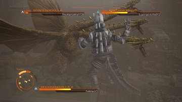 GODZILLA PS4 versus mode : MechaGodzilla 2 vs. King Ghidorah vs. SpaceGodzilla "I Avenged You Wolf"