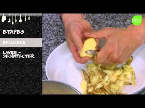 Eplucher laver désinfecter les pommes de terre