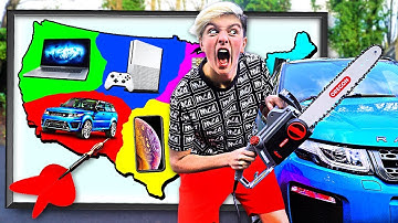 Throwing a Dart at a Map & DESTROYING Whatever it Lands on - Challenge