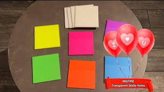 Famous MIUTME Transparent Sticky Notes - Waterproof with Clear and Rainbow Colors Net Worth