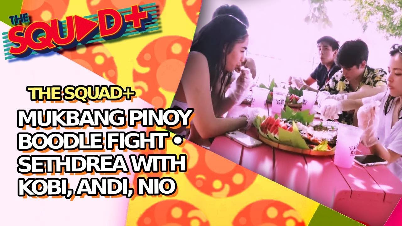 MUKBANG PINOY BOODLE FIGHT PART 2 • SETHDREA WITH KOBI, ANDI, NIO