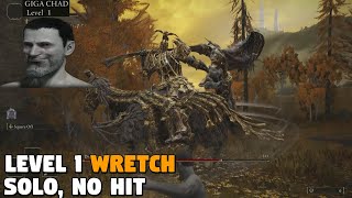 Boss Draconic Tree Sentinel [Level 1 Wretch] (Solo, No Hit) - Elden Ring