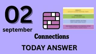 Connections NYT Hints Today Sep 2 2026 - Puzzle Answers