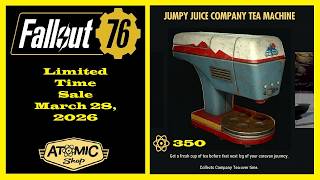 Fallout 76 - Atomic Shop Limited Time Sale For March 28, 2026 - Jumpy Juice Company Tea Machine
