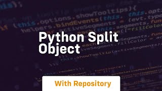 python split object