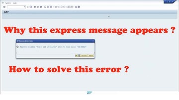 SAP Error Express Document