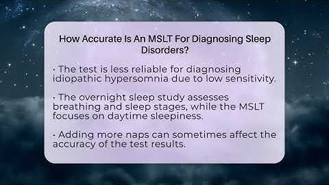 How Accurate Is An MSLT For Diagnosing Sleep Disorders? - Sleep Apnea Support Network