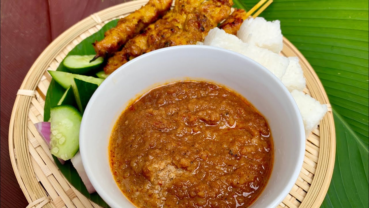 Easy homemade peanut sauce (for satay) 简单自制(沙爹)花生酱 kuah satay