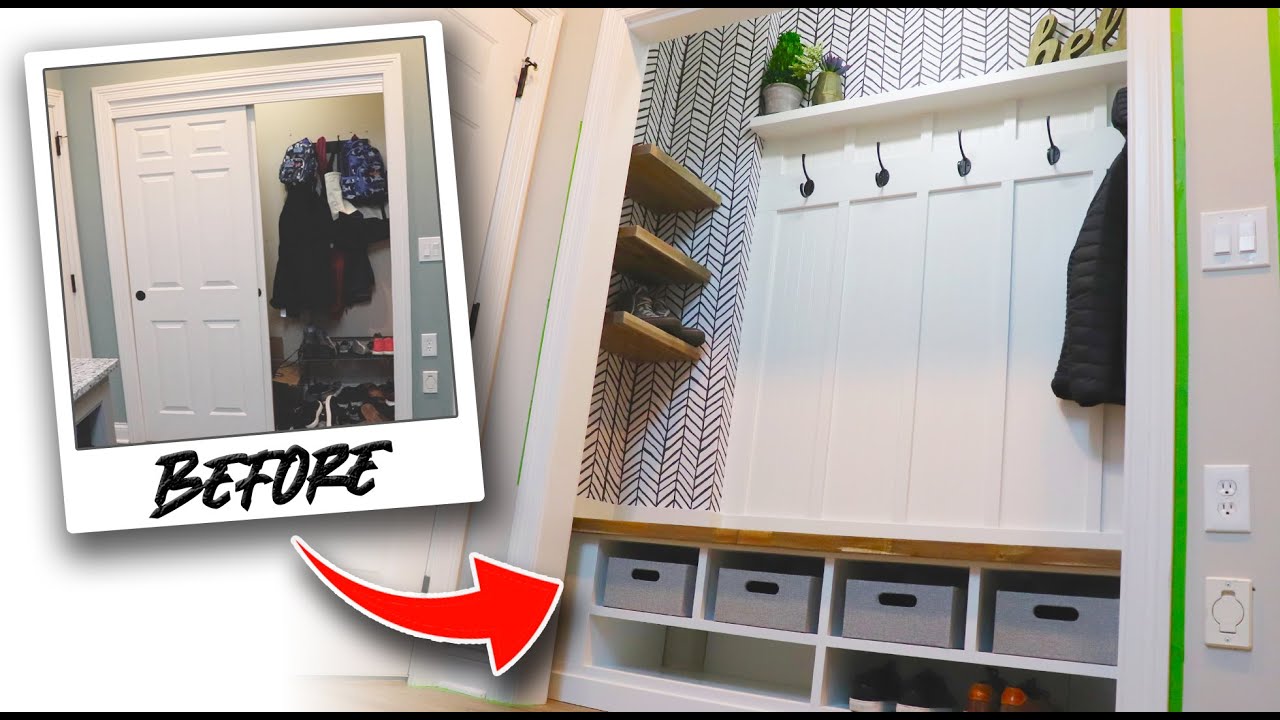 How to Turn a Closet into a Mudroom - Simple Made Pretty ()