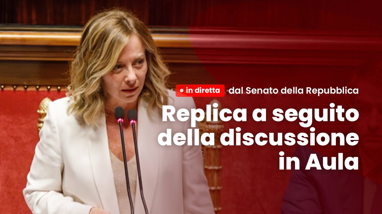 🔴 Dal Senato della Repubblica la mia replica a seguito della discussione in Aula | 26 giugno 2024