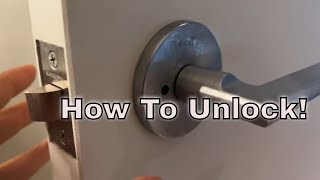 How Do You Unlock A Bathroom Door With A Hole In It?