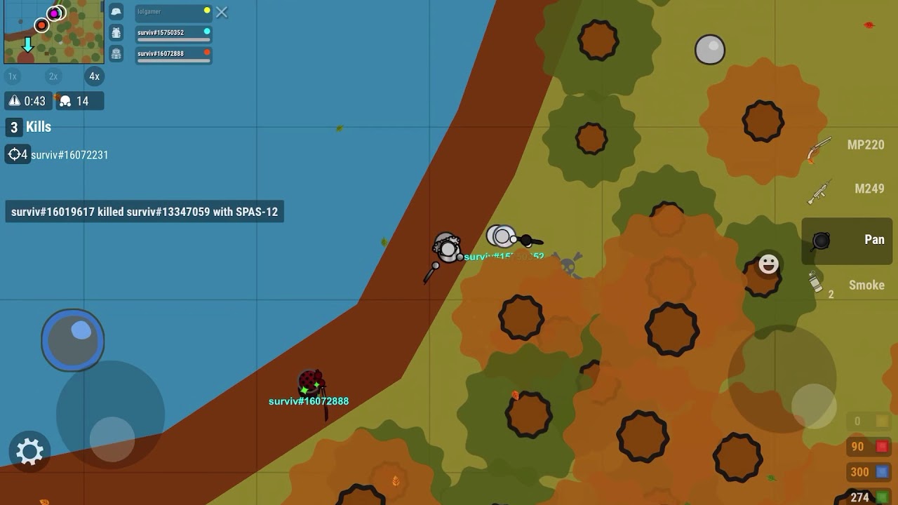This perk is so good! Woods event  in surviv.io! (m249 and “gift of the woods”)