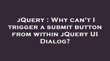 jQuery : Why can