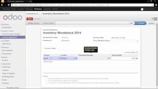 Warehouse  -  Make an Inventory with Odoo