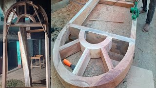 Skillful Curved Woodworking of workers || Markig & Design Curved wooden Doors Frame