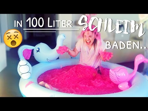 Ich BADE in 100 Liter pinkem Glitzer - SCHLEIM ?!! :O | BibisBeautyPalace