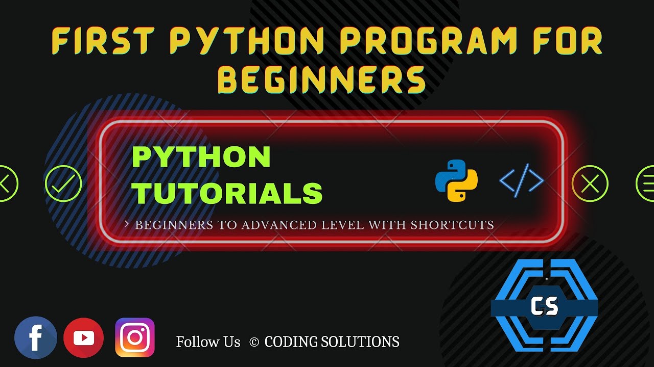 #2 First Python Program For Beginners | Python Programming For ...