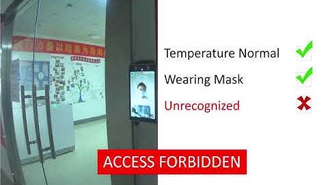 AI Face Recognition & Temperature Measurement & Access Control Machine