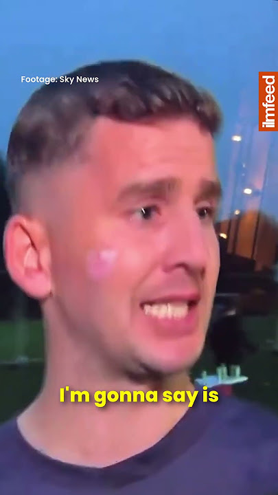 England Fan Shouts 'Free Palestine' on LIVE TV