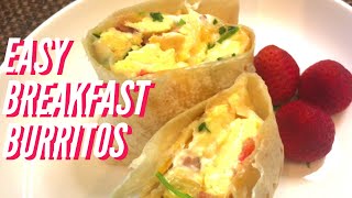 Easy Breakfast Burrito Recipe with Bacon & Eggs | Breakfast Burrito recipe
