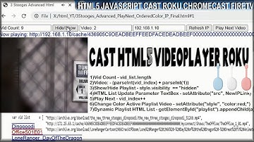 EASY Custom HTML5 DYNAMIC Files List VideoPlayer/AudioPlayer Cast to Roku/Chromecast/FireTV .