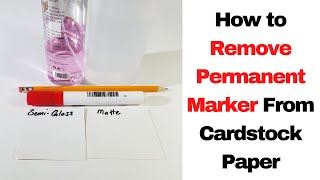 "Easy Hack to Remove Permanent Marker from Paper - Get Your Project Looking Neat!"