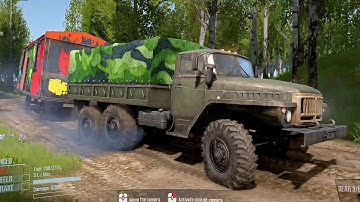 Spintires MudRunner - C-4320 Truck Transport Garage Points Forest Map ( Part 1)