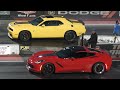 Hellcat vs Corvette - drag racing