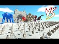 ⚡GIANTS Defend Medieval Castle - (🦖Animal Revolt Battle Simulator🦕)