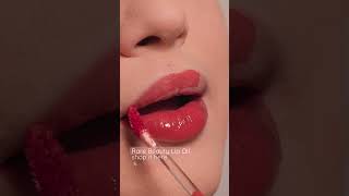Rare Beauty Lip Oil close up application 🤍 #rarebeauty #lipoil #selenagomez