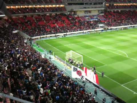 100303 日本vsバーレーン JAPANvsBAHRAIN 試合終了後 場内1周 S(South)スタンドより