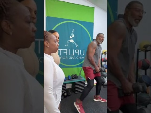 Listen... every workout needs at least one person who's taking it seriously. 😂 #shorts