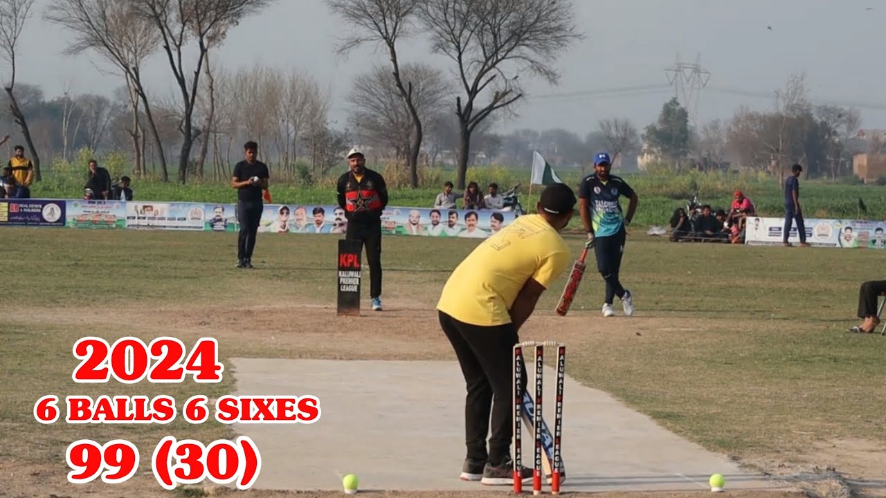 6 BALLS 6 SIXES | 99 RUNS NEED IN 30 BALLS - YouTube