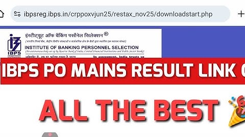 IBPS PO MAINS RESULT LINK OUT| IBPS PO MAINS RESULT| #ibpspo #ibpsclerk #banking 