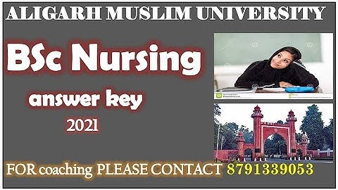 AMU BSc Nursing entrance 2021 answer key II AMU BSc nursing answer key 2021