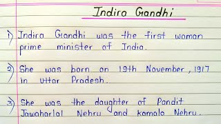 few words about indira gandhi